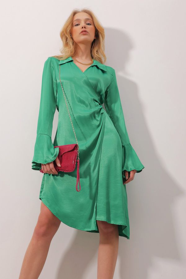 Trend Alaçatı Stili Trend Alaçatı Stili Dress - Green - A-line