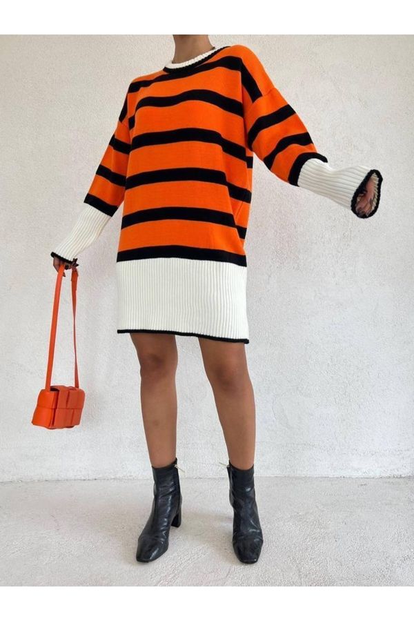 Trend Alaçatı Stili Trend Alaçatı Stili Dress - Orange - Basic