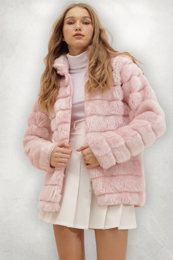 Trend Alaçatı Stili Trend Alaçatı Stili Jacket - Pink - Regular fit
