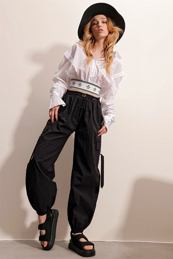 Trend Alaçatı Stili Trend Alaçatı Stili Pants - Black - Joggers