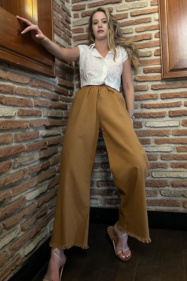 Trend Alaçatı Stili Trend Alaçatı Stili Pants - Brown - Relaxed