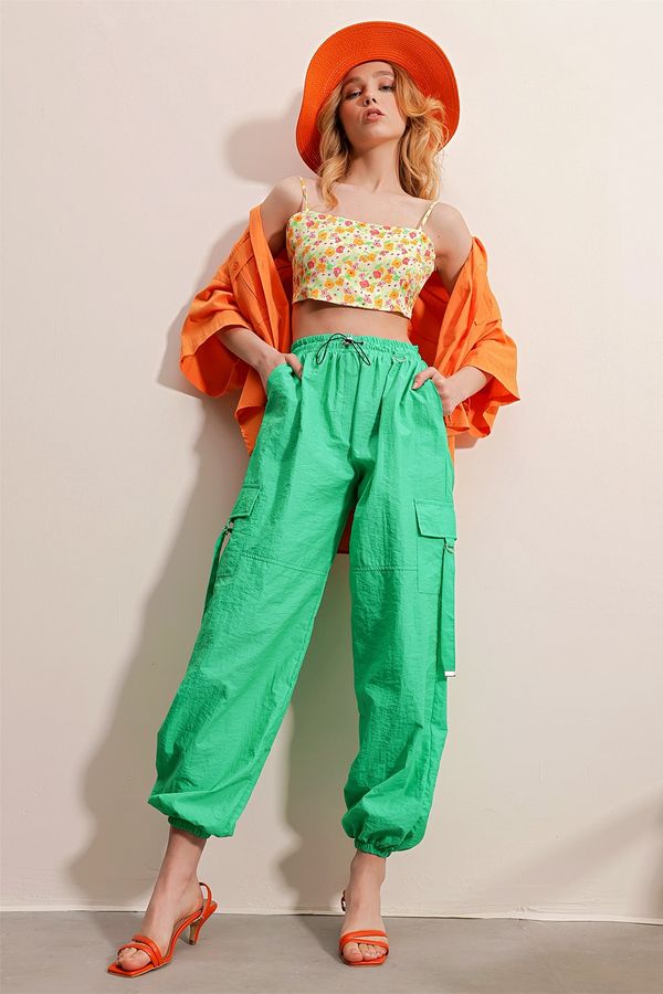Trend Alaçatı Stili Trend Alaçatı Stili Pants - Green - Joggers