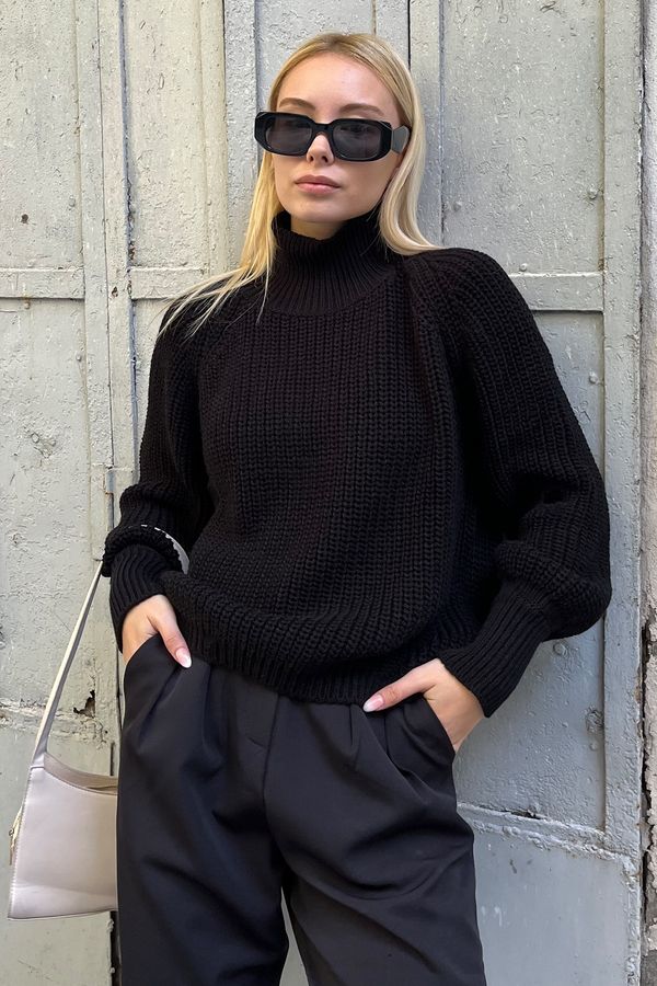 Trend Alaçatı Stili Trend Alaçatı Stili Sweater - Black - Regular fit