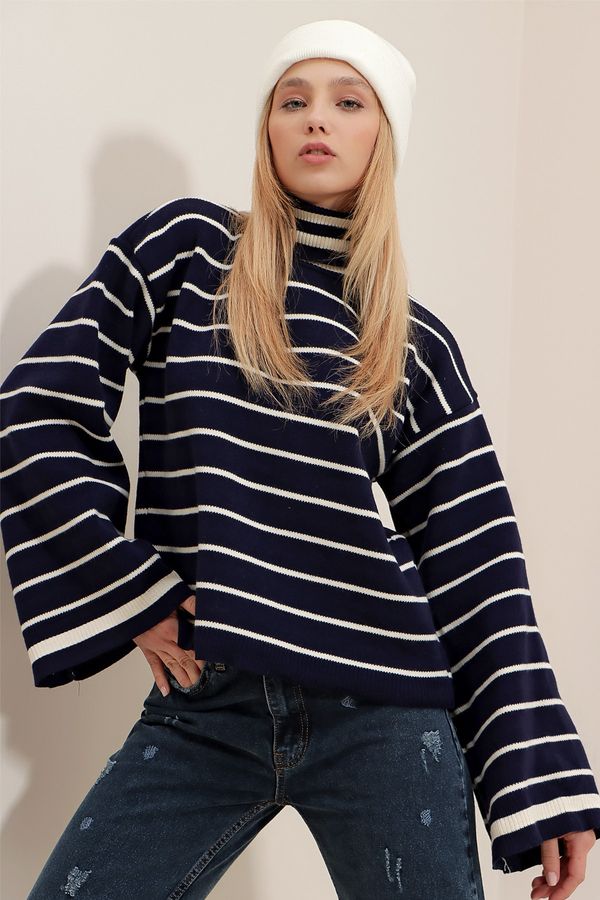 Trend Alaçatı Stili Trend Alaçatı Stili Sweater - Navy blue - Regular fit