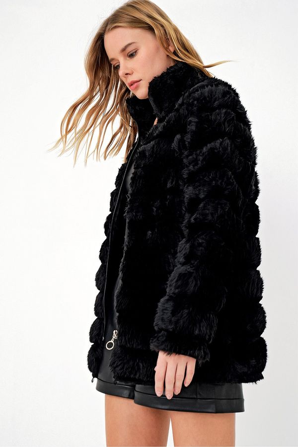 Trend Alaçatı Stili Trend Alaçatı Stili Winter Jacket - Black - Puffer