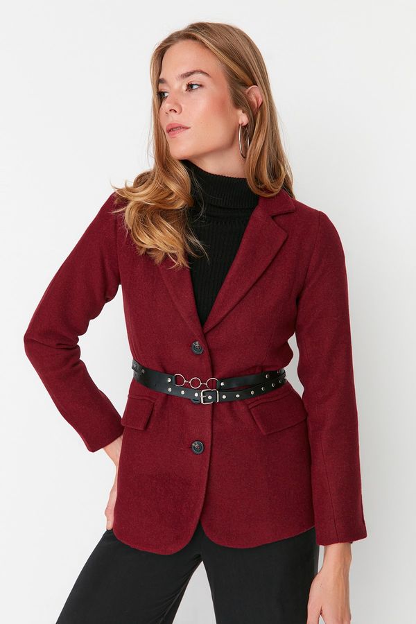 Trendyol Blezer damski Trendyol TWOAW23CE00024/burgundy