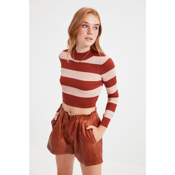 Trendyol Bluza z dzianiny Trendyol Tile Striped Crop