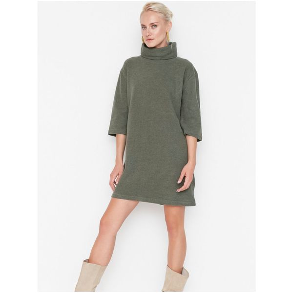 Trendyol Khaki sweater dress with turtleneck Trendyol - Women