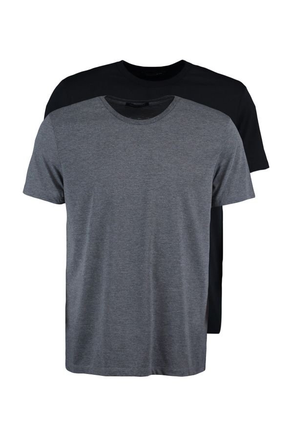 Trendyol Modsolu Multicolored Męski 2-pak Slim Fit T-Shirt