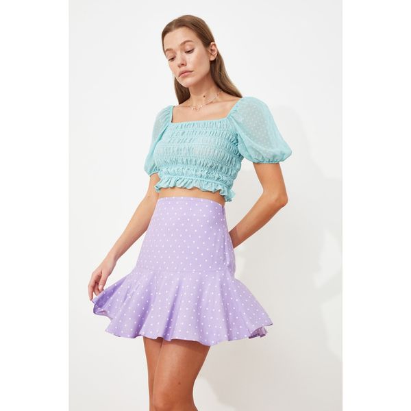 Trendyol Szorty Trendyol Lilac Flounce & Bermudy