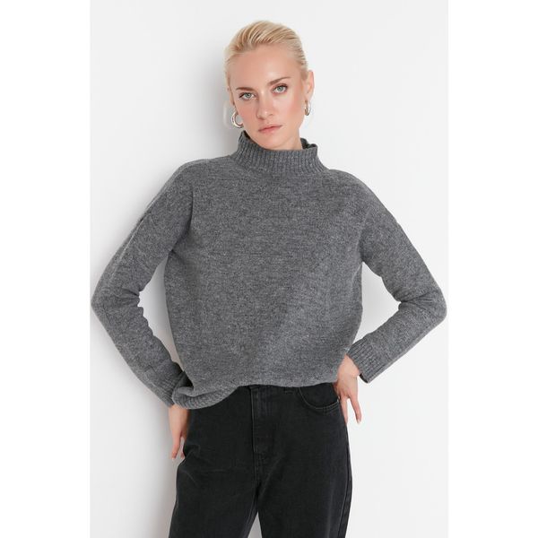 Trendyol Trendyol Anthracite Turtleneck Knitwear Sweater