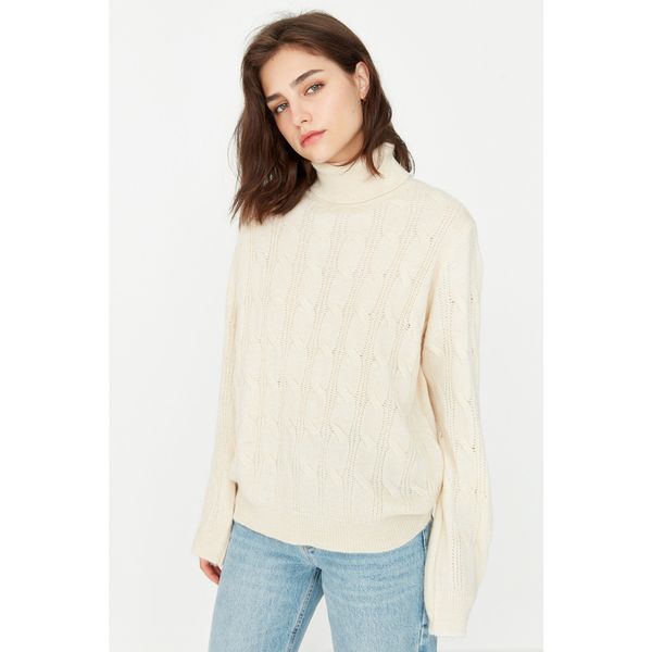 Trendyol Trendyol Beige Turtleneck Knitwear Sweater