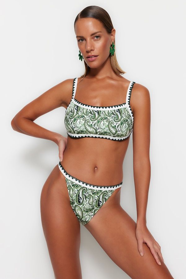 Trendyol Trendyol Bikini Bottom - Green - Geometric pattern