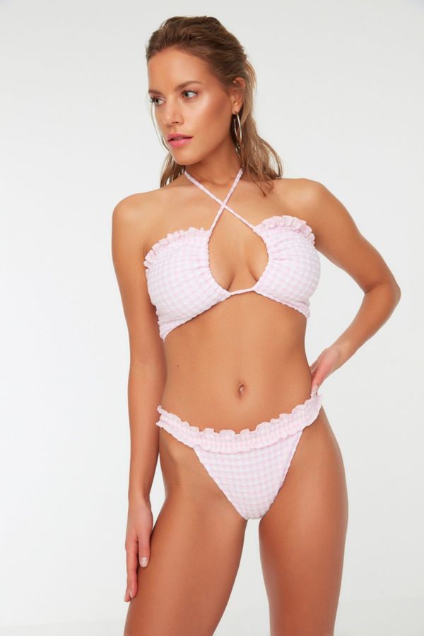 Trendyol Trendyol Bikini Bottom - White - Plaid