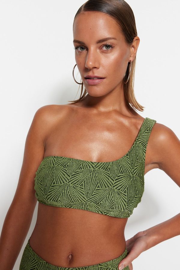 Trendyol Trendyol Bikini Top - Green - Textured
