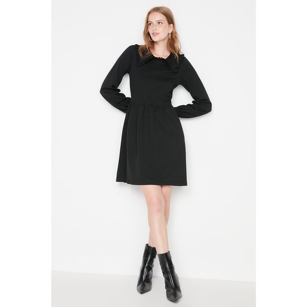 Trendyol Trendyol Black Baby Collar Knitted Dress