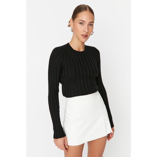 Trendyol Trendyol Black Back Detailed Knitwear Sweater