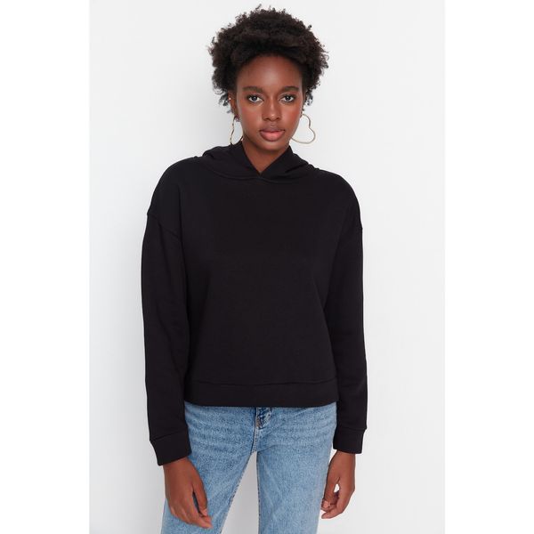 Trendyol Trendyol Black Basic Knitted Sweatshirt