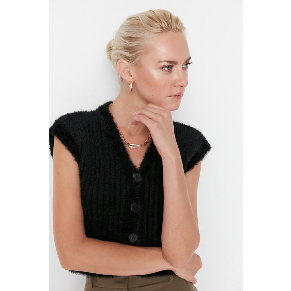 Trendyol Trendyol Black Beard Rope Knitwear Sweater