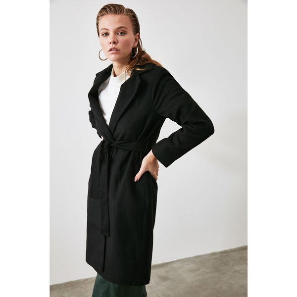 Trendyol Trendyol Black Belted Wool Cachet Coat