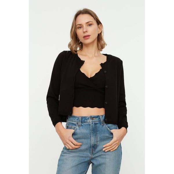 Trendyol Trendyol Black Blouse- Cardigan Knitwear Suit