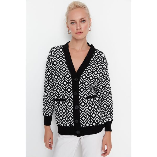 Trendyol Trendyol Black Buttoned Knitwear Cardigan