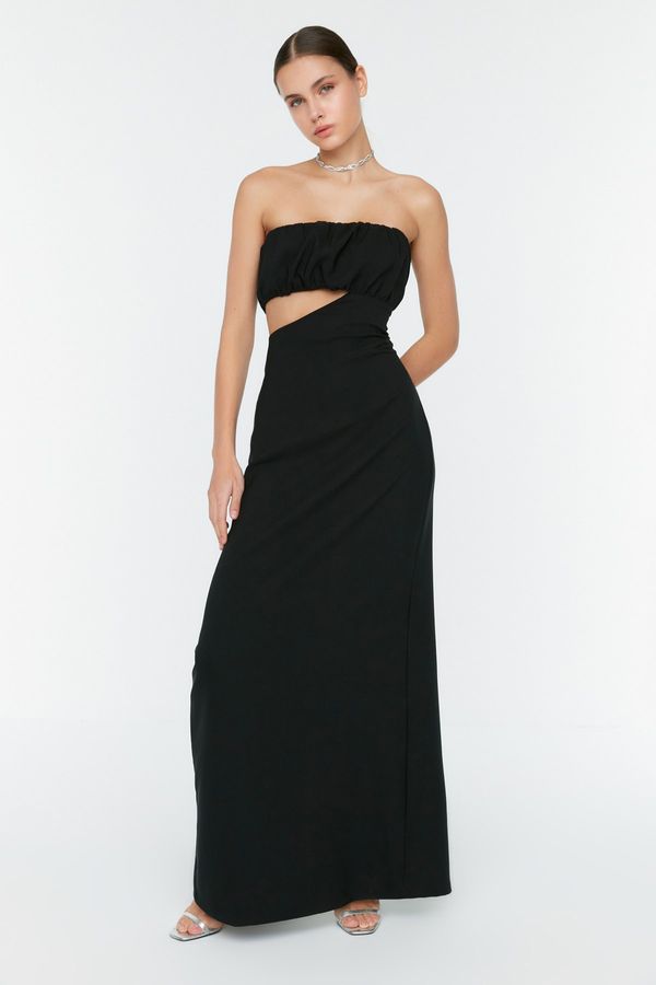Trendyol Trendyol Black Collar Detailed Evening Dress Evening Dress & Graduation Dress