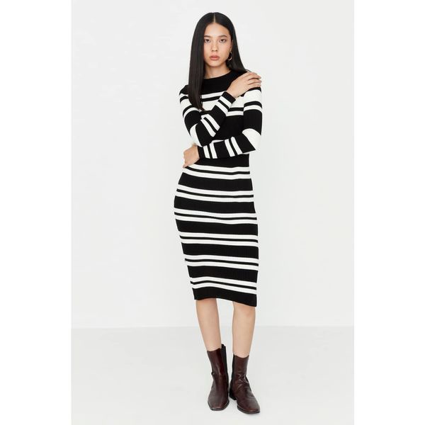 Trendyol Trendyol Black Color Block Knitwear Dress