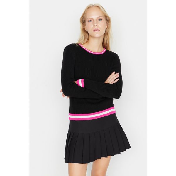 Trendyol Trendyol Black Color Block Knitwear Sweater