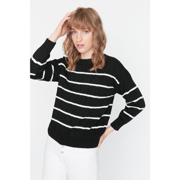 Trendyol Trendyol Black Color Block Knitwear Sweater