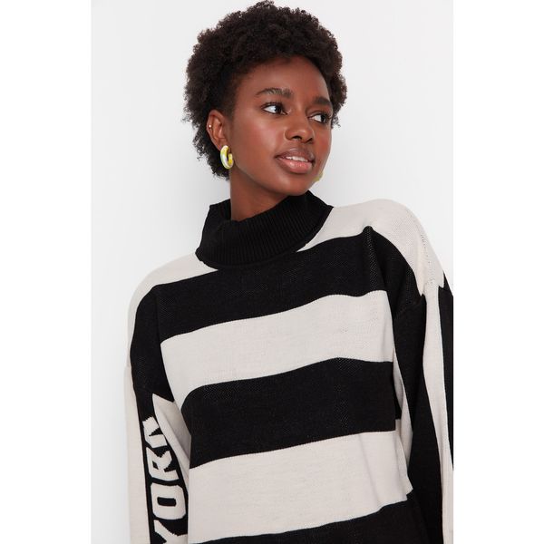 Trendyol Trendyol Black Color Block Knitwear Sweater