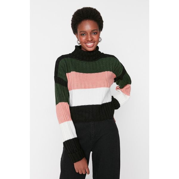 Trendyol Trendyol Black Crop Turtleneck Knitwear Sweater