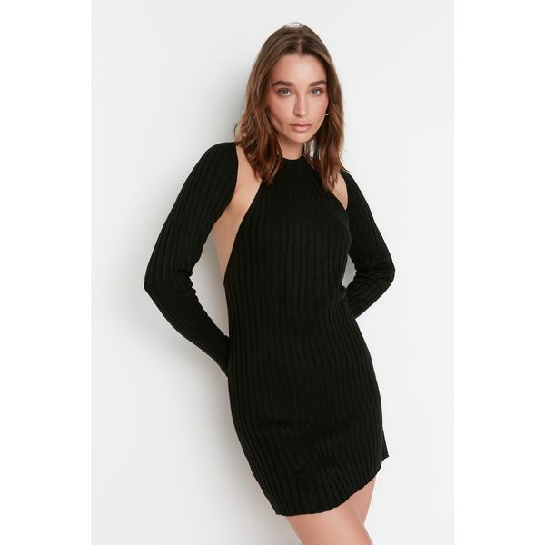 Trendyol Trendyol Black Cut-Out Detailed Knitwear Dress