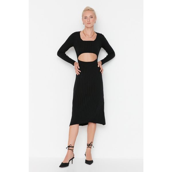 Trendyol Trendyol Black Cut Out Detailed Knitwear Dress