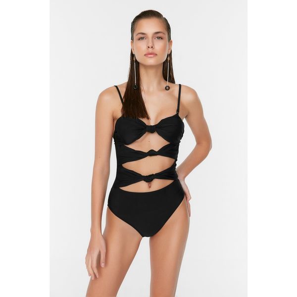 Trendyol Trendyol Black Cut Out Detailed Swimsuit