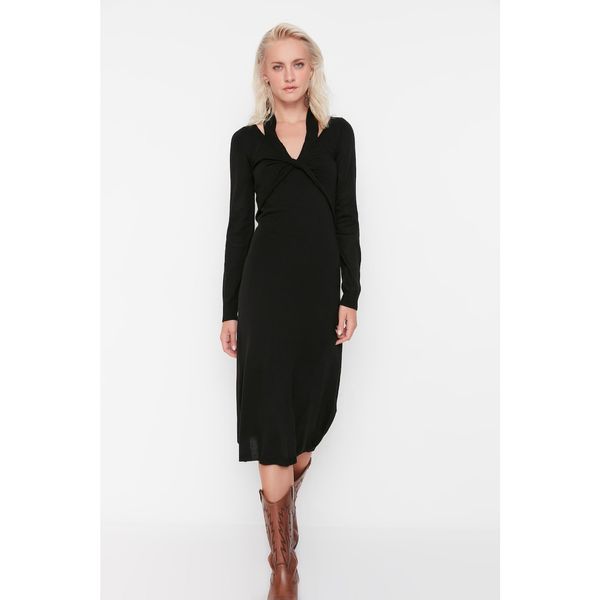 Trendyol Trendyol Black Halter Neck Sweater Dress