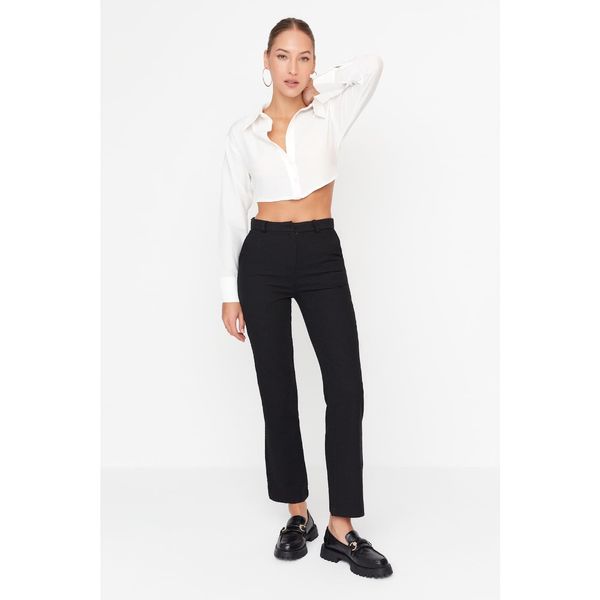 Trendyol Trendyol Black High Waist Trousers