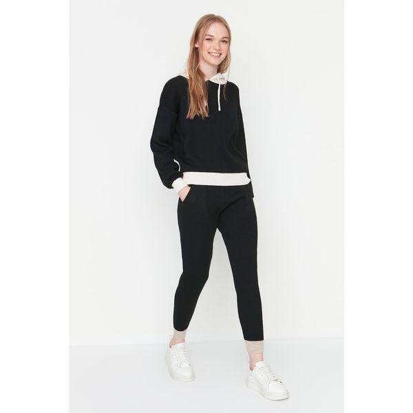 Trendyol Trendyol Black Hooded Knitwear Bottom-Top Set