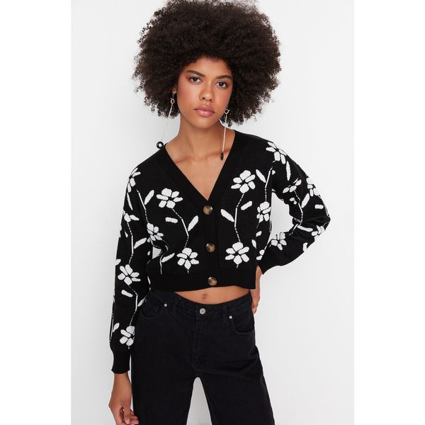 Trendyol Trendyol Black Jacquard Knitwear Cardigan