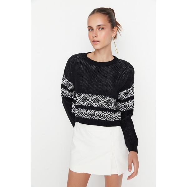 Trendyol Trendyol Black Jacquard Knitwear Sweater