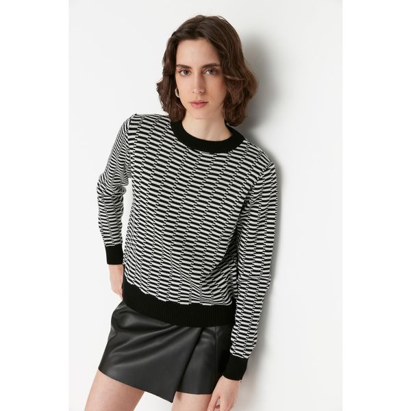 Trendyol Trendyol Black Jacquard Knitwear Sweater