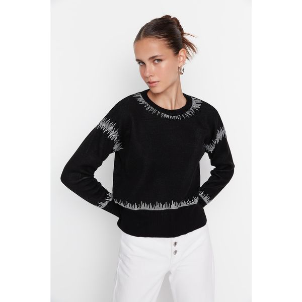 Trendyol Trendyol Black Jacquard Knitwear Sweater