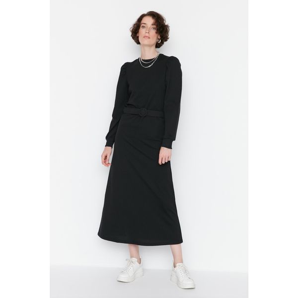 Trendyol Trendyol Black Knitted Belt Dress