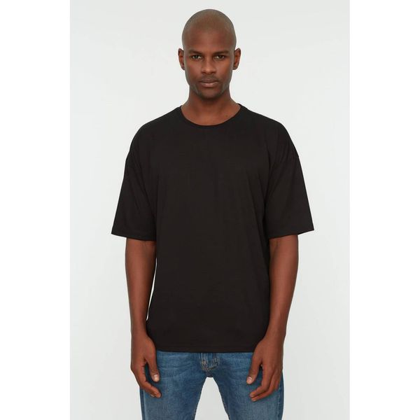 Trendyol Trendyol Black Men's Basic Crew Neck Oversize Short Sleeve T-Shirt