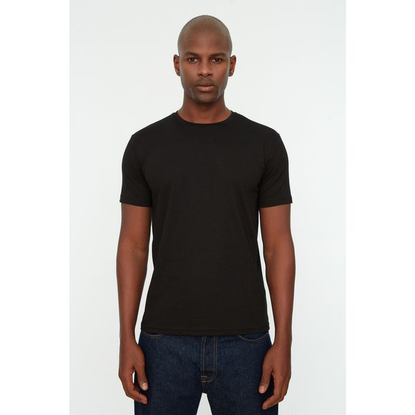 Trendyol Trendyol Black Men's Basic Regular Fit Crew Neck Short Sleeved T-Shirt