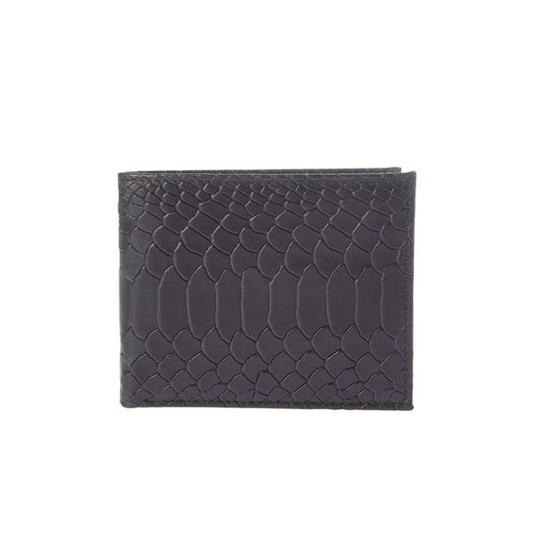 Trendyol Trendyol Black Men's Patterned Genuine Leather Wallet