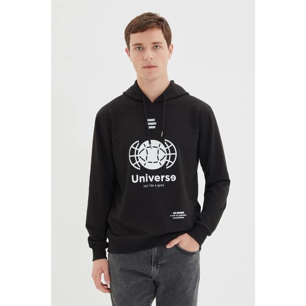 Trendyol Trendyol Black Men's Regular Fit Sweatshirt