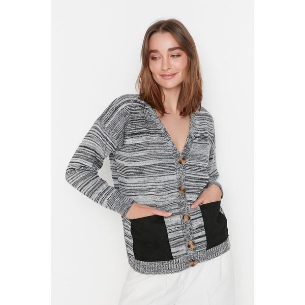 Trendyol Trendyol Black Oversize Knitwear Cardigan