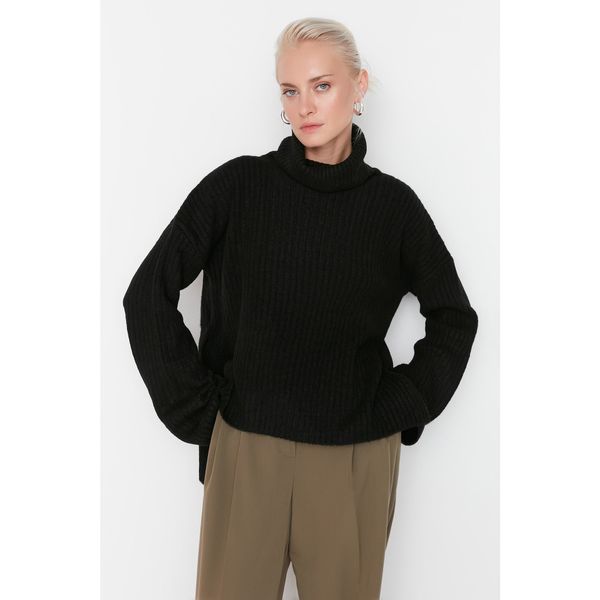 Trendyol Trendyol Black Oversize Knitwear Sweater