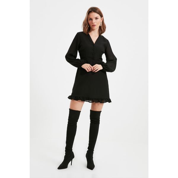 Trendyol Trendyol Black Petite Button Detailed Dress